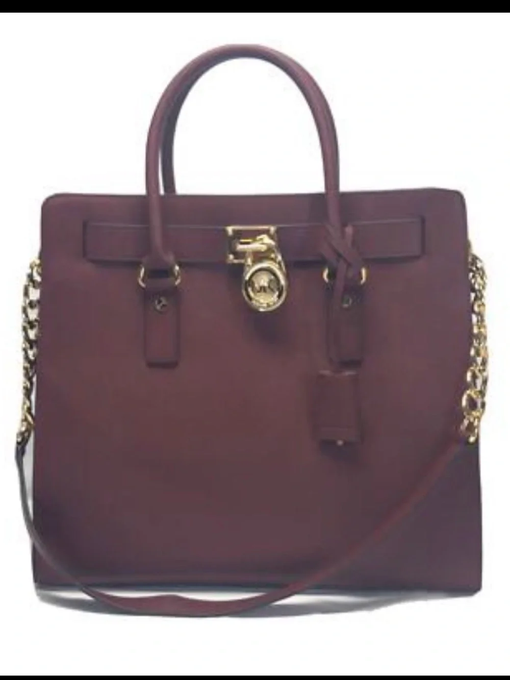 Micheal Kors - Wine  Large Saffiano Leather Tote & matching wallet bundle!